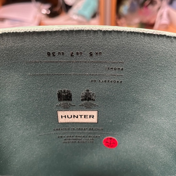 Short teal Hunter rain boots - Picture 4 of 4